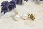 Preview: Ohrstecker mit Perle und Brillanten